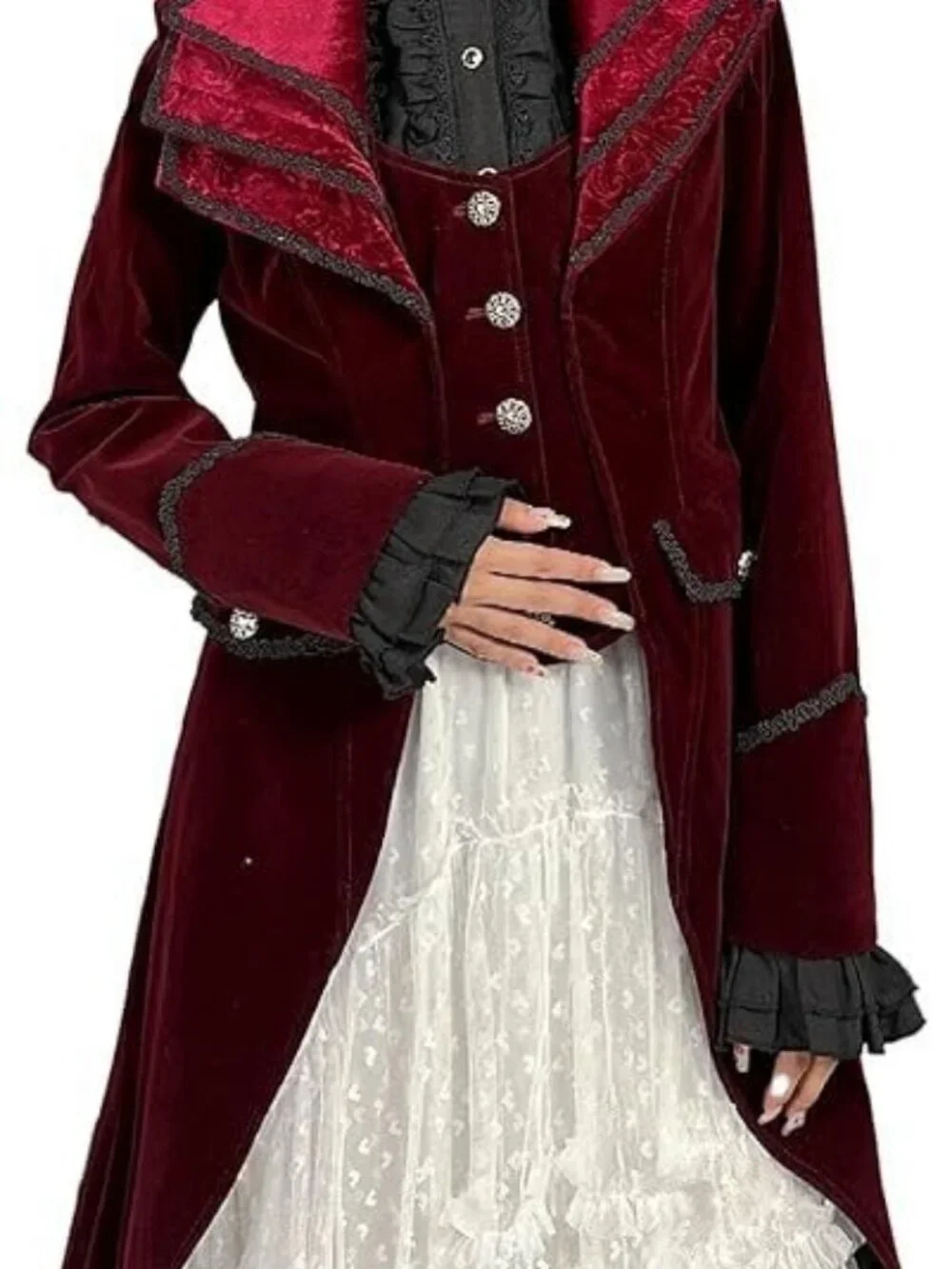 Women's Renaissance Gothic Pirate Steampunk Victorian Tailcoat Coat Jacket